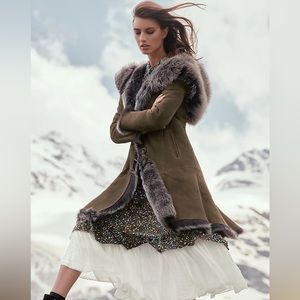 WOW! Overland Hooded Toscana Sheepskin Coat! Retail $1995 size Small